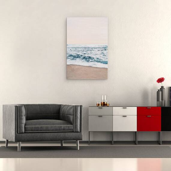 Tablou Canvas - Peisaj, Natura, Mare, Valuri, Nisip, Apus De Soare, Marime: 40 x 60 cm - 2- Roveli