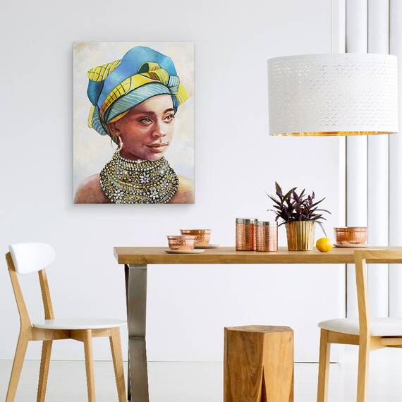 Tablou canvas - Portret African 1, Marime: 50 x 70 cm - 4- Roveli
