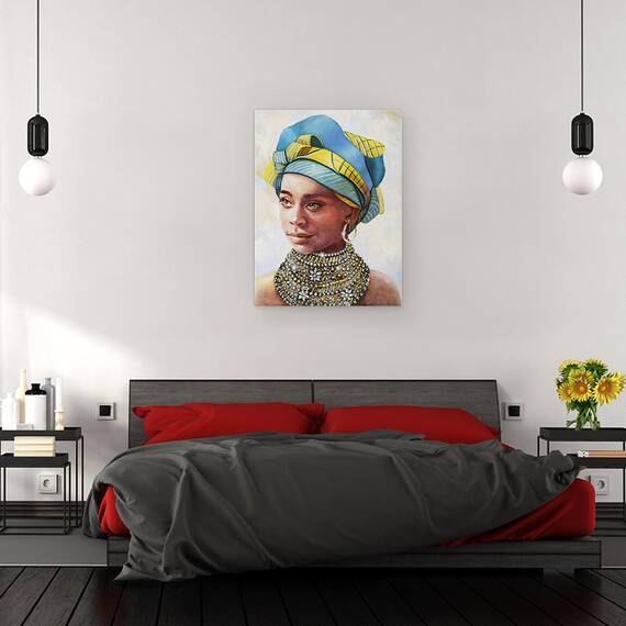 Tablou canvas - Portret African 1, Marime: 60 x 80 cm - 3- Roveli