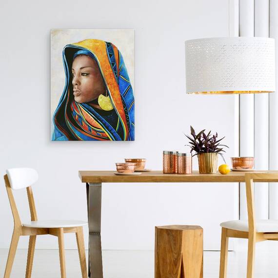 Tablou canvas - Portret African 2, Marime: 50 x 70 cm - 4- Roveli