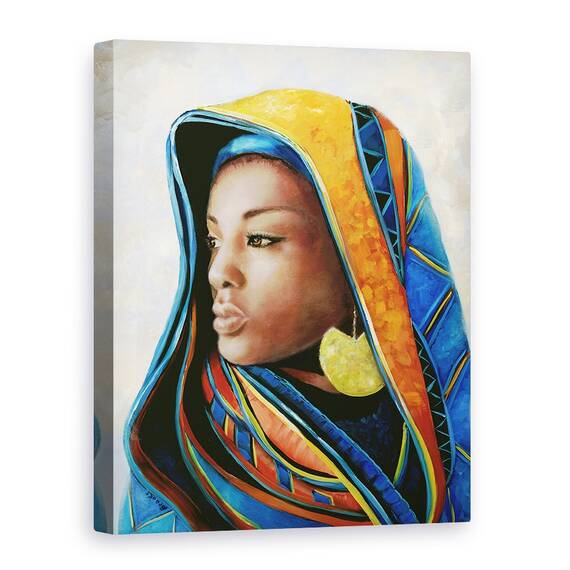 Tablou canvas - Portret African 2, Marime: 60 x 80 cm - - Roveli