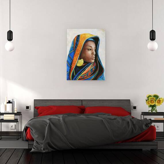 Tablou canvas - Portret African 2, Marime: 60 x 80 cm - 3- Roveli