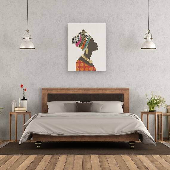 Tablou canvas - Portret Femeie Africana 1, Marime: 50 x 70 cm - 3- Roveli