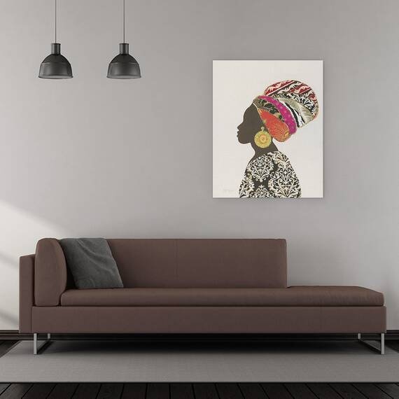 Tablou canvas - Portret Femeie Africana 2, Marime: 50 x 70 cm - 2- Roveli