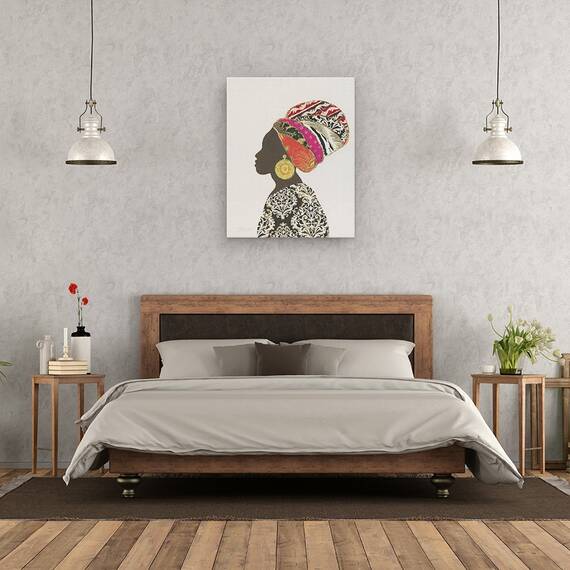 Tablou canvas - Portret Femeie Africana 2, Marime: 50 x 70 cm - 3- Roveli
