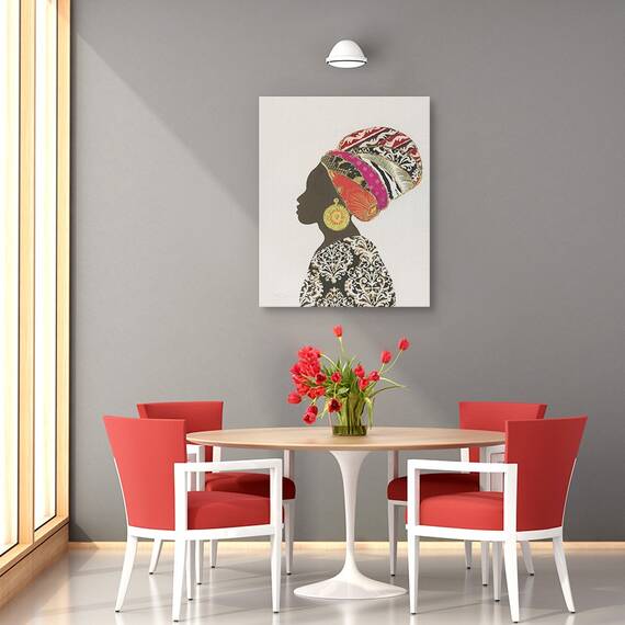 Tablou canvas - Portret Femeie Africana 2, Marime: 60 x 80 cm - 4- Roveli