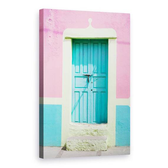 Tablou Canvas - Usa San Miguel, Albastru, Roz, Marime: 40 x 60 cm - - Roveli