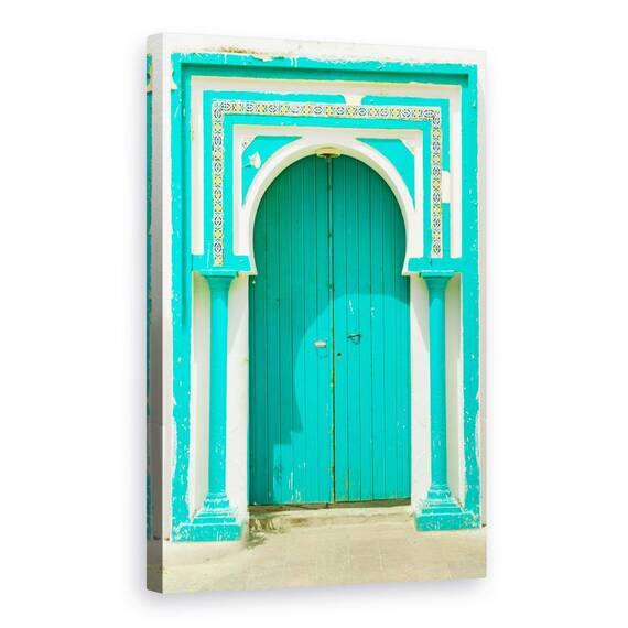 Tablou Canvas - Usa Tunisiana, Albastru Turcoaz, Mediteranean, Marime: 60 x 90 cm - - Roveli