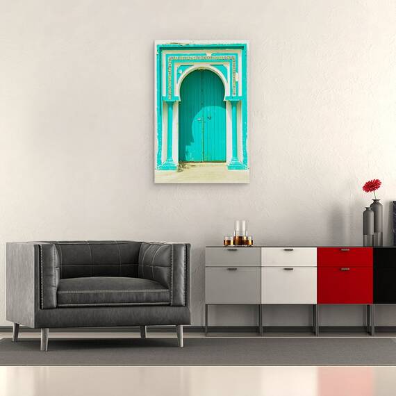 Tablou Canvas - Usa Tunisiana, Albastru Turcoaz, Mediteranean, Marime: 60 x 90 cm - 2- Roveli