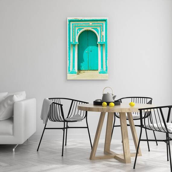 Tablou Canvas - Usa Tunisiana, Albastru Turcoaz, Mediteranean, Marime: 60 x 90 cm - 4- Roveli