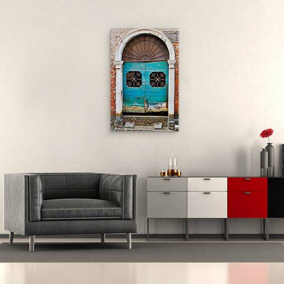 Tablou Canvas - Usa Venetiana, Colorata, Albastru, Alb, Marime: 60 x 90 cm - 2- Roveli