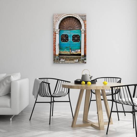 Tablou Canvas - Usa Venetiana, Colorata, Albastru, Alb, Marime: 60 x 90 cm - 4- Roveli