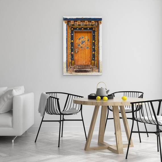 Tablou Canvas - Usi Ornamentate, Maro, Negru, Aurit, Marime: 40 x 60 cm - 4- Roveli