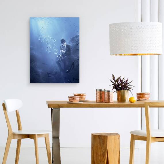 Tablou Canvas - Blues, Marime: 60 x 80 cm - 3- Roveli