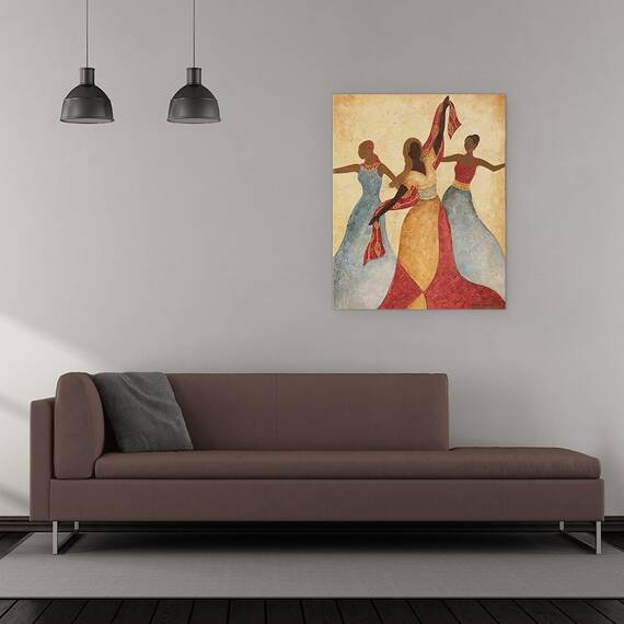 Tablou canvas - Femei Africane Dansand 1, Marime: 40 x 50 cm - 2- Roveli