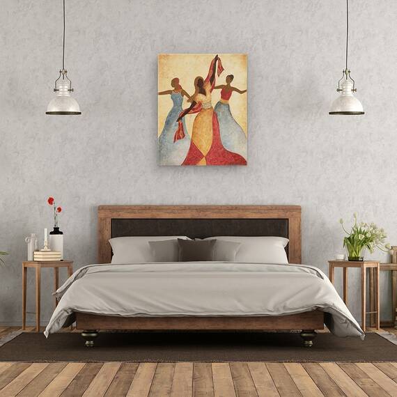 Tablou canvas - Femei Africane Dansand 1, Marime: 40 x 50 cm - 3- Roveli