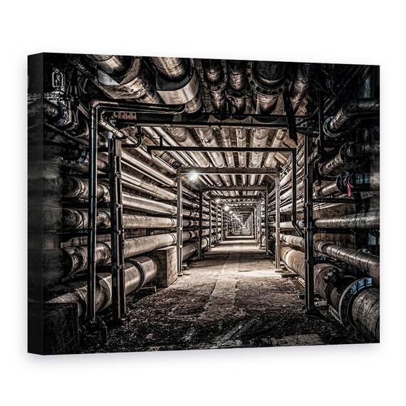 Tablou Canvas - Incarcare Teava, Marime: 60 x 80 cm - - Roveli
