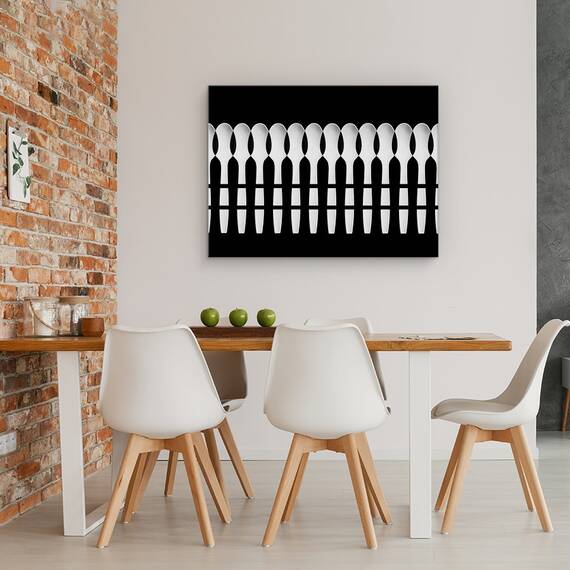 Tablou Canvas - Linguri Abstract Gard, Marime: 60 x 80 cm - 4- Roveli