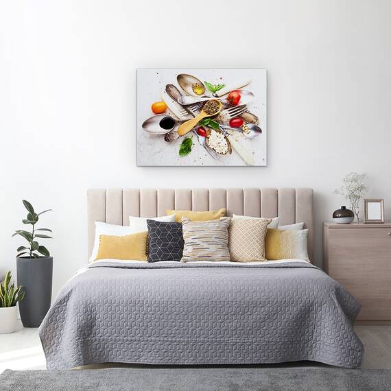 Tablou Canvas - Linguri Si Salata, Marime: 60 x 80 cm - 3- Roveli