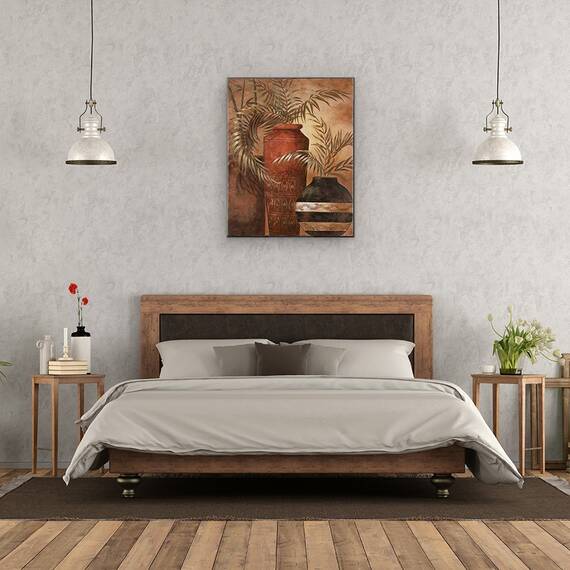 Tablou canvas - Natura Morta, Obiecte, Vaze, Plante, Pictura, Marime: 40 x 50 cm - 3- Roveli