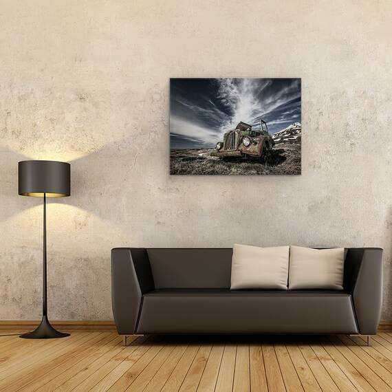Tablou Canvas - Vechiul Jeep Rusesc, Marime: 60 x 80 cm - 2- Roveli