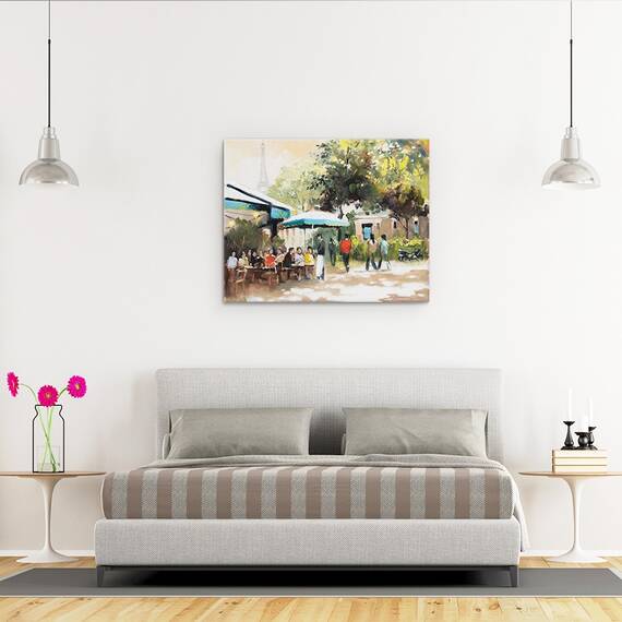 Tablou canvas - Viata De Oras, Paris, Oameni, Viata Sociala, Pictura, Marime: 40 x 50 cm - 3- Roveli