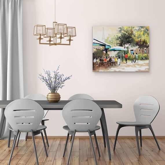 Tablou canvas - Viata De Oras, Paris, Oameni, Viata Sociala, Pictura, Marime: 40 x 50 cm - 4- Roveli