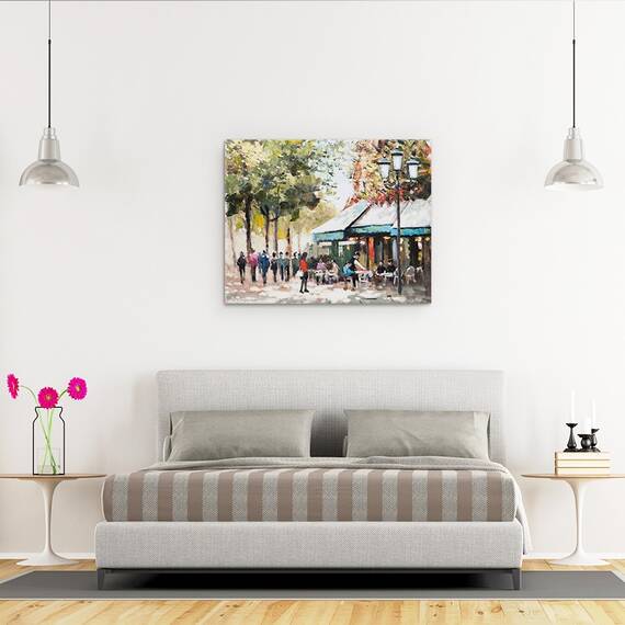 Tablou canvas - Viata De Oras, Paris, Viata Sociala, Oameni, Pictura, Marime: 40 x 50 cm - 3- Roveli