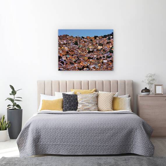Tablou Canvas - Caderea Noptii In Favela Da Rocinha, Marime: 60 x 80 cm - 3- Roveli