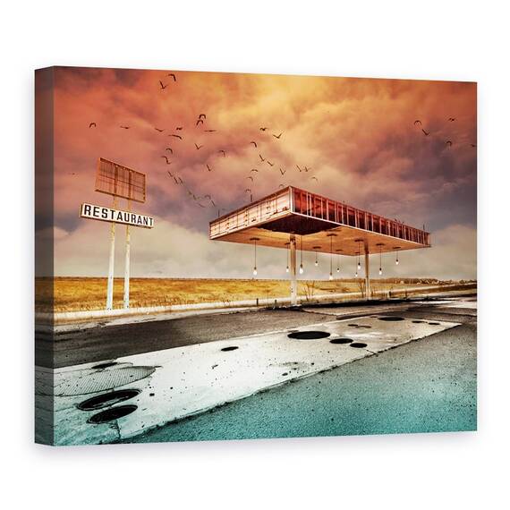 Tablou Canvas - Gaz Bar Blues, Marime: 60 x 80 cm - - Roveli