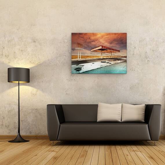 Tablou Canvas - Gaz Bar Blues, Marime: 60 x 80 cm - 2- Roveli