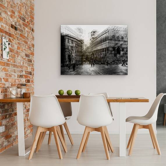 Tablou Canvas - Mergand Prin Piata, Marime: 50 x 70 cm - 4- Roveli