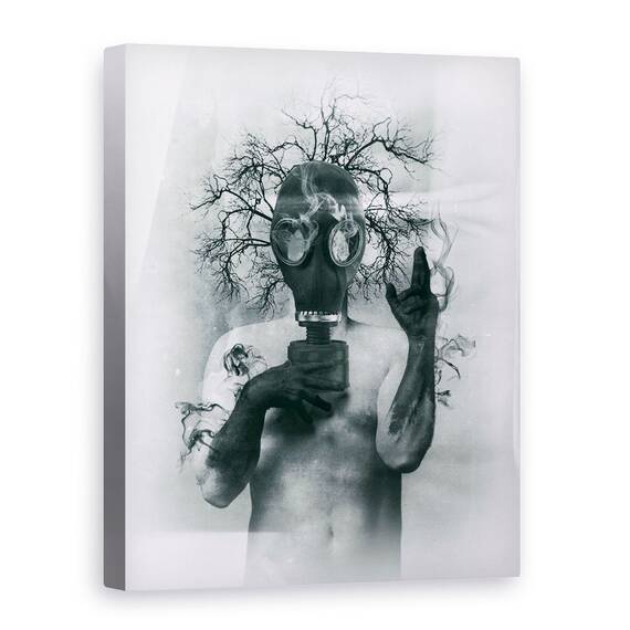 Tablou Canvas - Negru De Oxigen, Marime: 50 x 70 cm - - Roveli