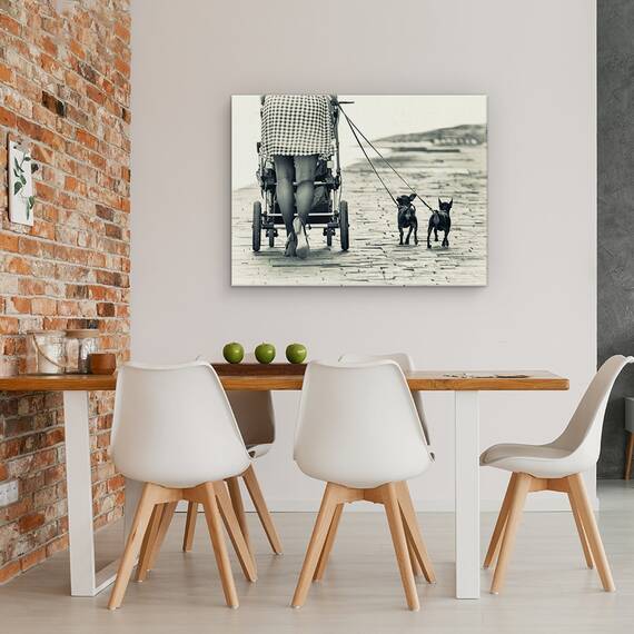 Tablou Canvas - Picioare Si Caini, Marime: 60 x 80 cm - 4- Roveli