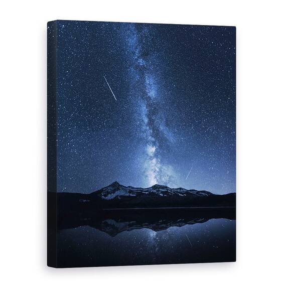 Tablou Canvas - Reflectia Galaxiilor, Marime: 60 x 80 cm - - Roveli
