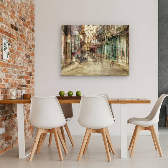 Tablou Canvas - Scena Zilnica In Centrul Havanei, Marime: 50 x 70 cm - 4- Roveli