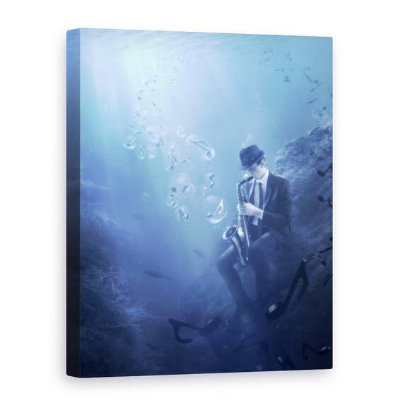 Tablou Canvas - Blues, Marime: 50 x 70 cm - - Roveli
