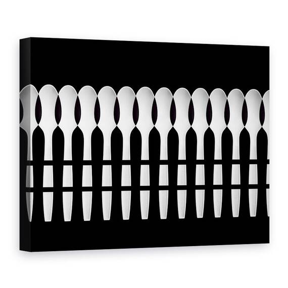 Tablou Canvas - Linguri Abstract Gard, Marime: 50 x 70 cm - - Roveli