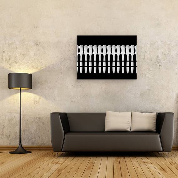Tablou Canvas - Linguri Abstract Gard, Marime: 50 x 70 cm - 2- Roveli