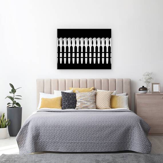 Tablou Canvas - Linguri Abstract Gard, Marime: 50 x 70 cm - 3- Roveli