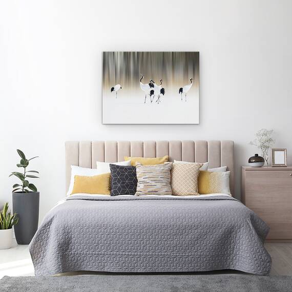 Tablou Canvas - Macarale Albe Cu Creasta Rosie, Marime: 50 x 70 cm - 2- Roveli