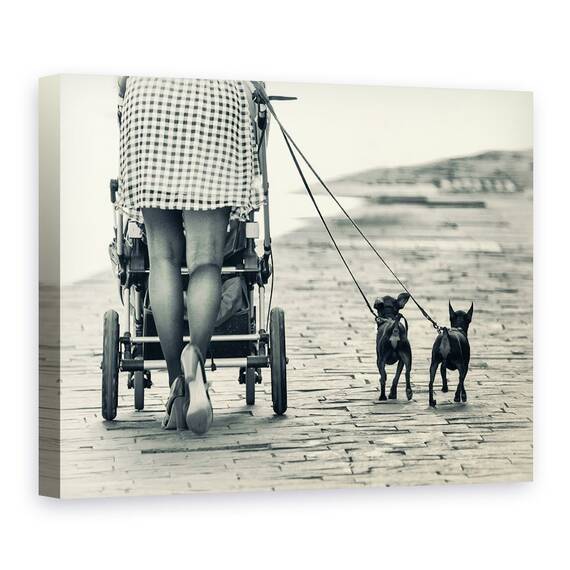 Tablou Canvas - Picioare Si Caini, Marime: 50 x 70 cm - - Roveli