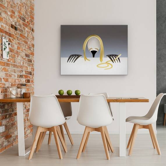 Tablou Canvas - Uita-Te La Mine, E Par De Spaghete, Marime: 50 x 70 cm - 4- Roveli