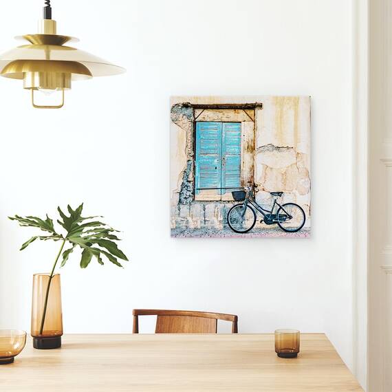 Tablou Canvas - Bicicleta De Langa Vechea Fereastra, Marime: 60 x 60 cm - 4- Roveli