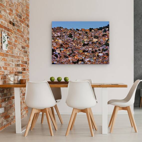 Tablou Canvas - Caderea Noptii In Favela Da Rocinha, Marime: 50 x 70 cm - 4- Roveli