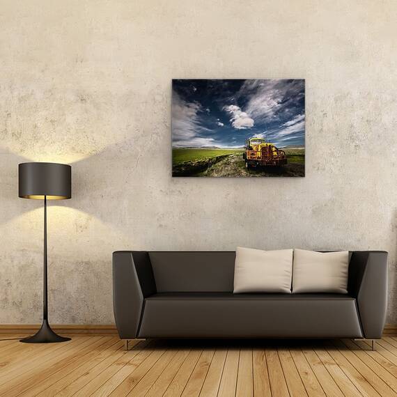 Tablou Canvas - Camion Galben, Marime: 50 x 70 cm - 2- Roveli