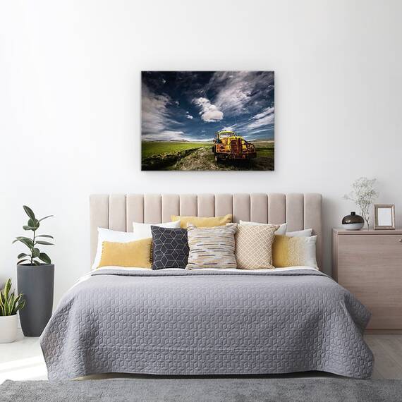 Tablou Canvas - Camion Galben, Marime: 50 x 70 cm - 3- Roveli