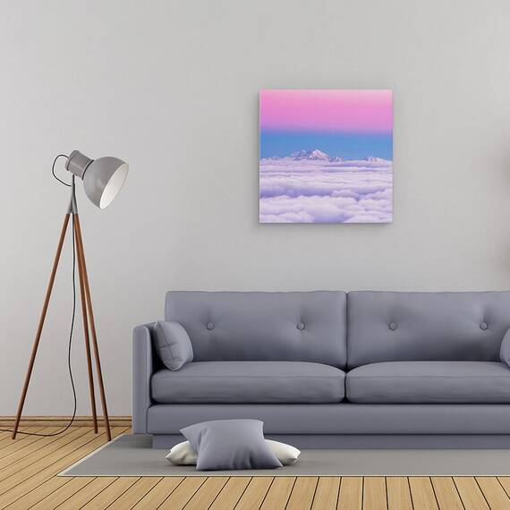 Tablou Canvas - Cer Roz, Marime: 60 x 60 cm - 2- Roveli