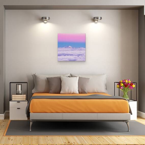 Tablou Canvas - Cer Roz, Marime: 60 x 60 cm - 3- Roveli