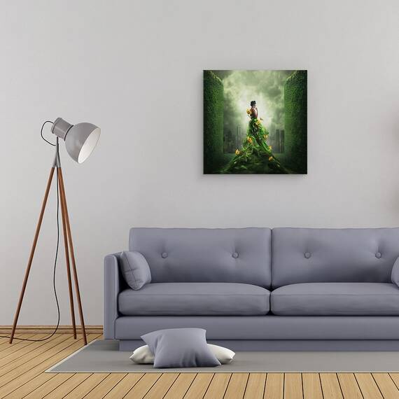 Tablou Canvas - Du-Te, Verde, Marime: 60 x 60 cm - 2- Roveli